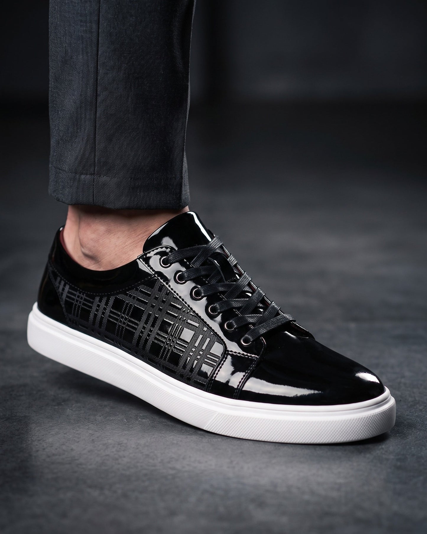 Marino Patent-Effect Sneakers